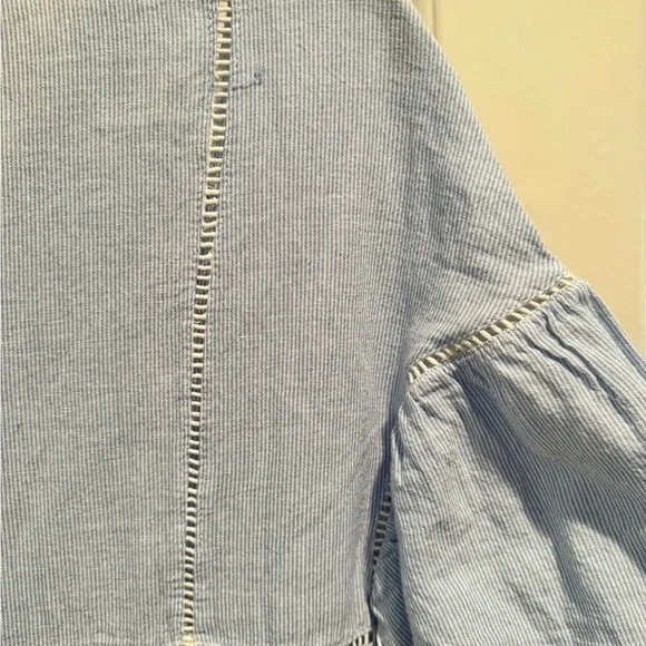 ZARA Light Blue Lace Detail Women's cover up or dress - Picture 5 of 6